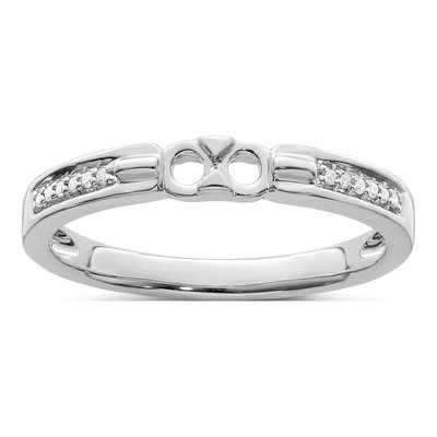 14K White Gold Diamond Personalized Family Ring – view 5