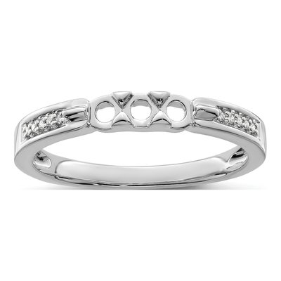 14K White Gold Diamond Personalized Family Ring – view 5