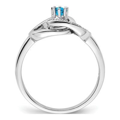 14K White Gold Diamond Set Family Ring – view 3