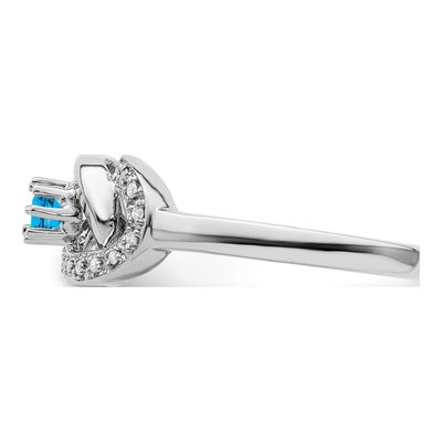 14K White Gold Diamond Set Family Ring – view 4
