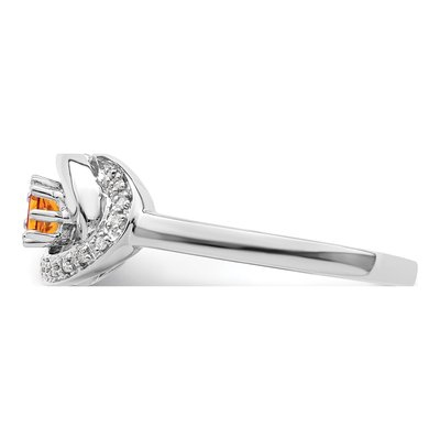 14K White Gold Diamond Set Family Ring – view 4