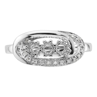 14K White Gold 1/20 ct tw Diamond Set Family Ring – view 5