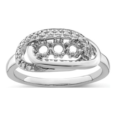 14K White Gold 1/20 ct tw Diamond Set Family Ring – view 7