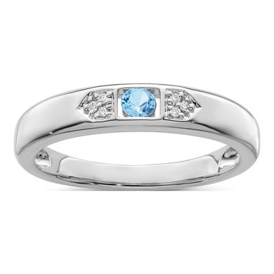 14K White Gold Diamond Family Ring – view 2