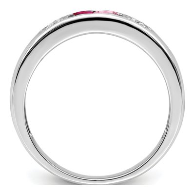 14K White Gold Diamond Family Ring Semi-Mount – view 3