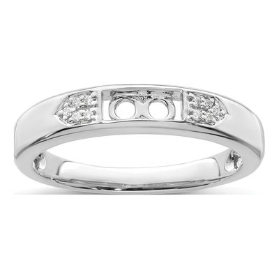 14K White Gold Diamond Set Family Ring – view 5