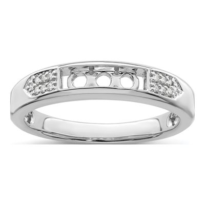 14K White Gold Diamond Personalized Family Ring – view 5