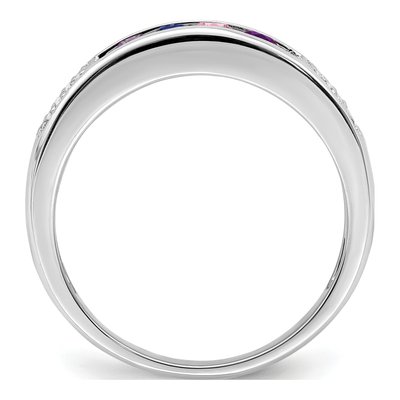14K White Gold 1/15 ct tw Diamond Set Family Ring – view 3