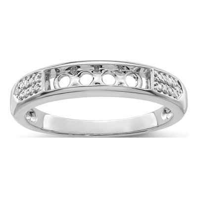 14K White Gold 1/15 ct tw Diamond Set Family Ring – view 5