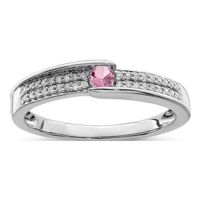 14K White Gold 1/8 ct tw Diamond Family Ring – view 2