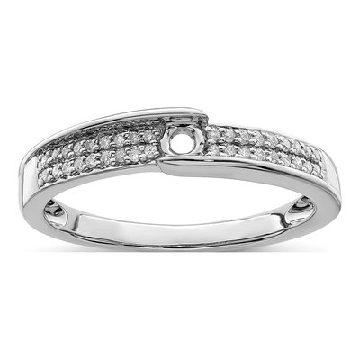14K White Gold 1/8 ct tw Diamond Family Ring – view 7
