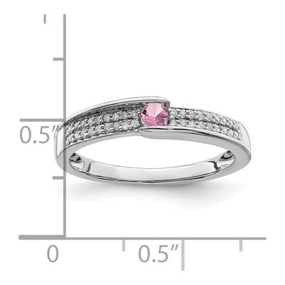 14K White Gold 1/8 ct tw Diamond Family Ring – view 6