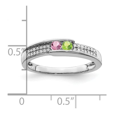 14K White Gold 1/10 ct tw Diamond Family Ring – view 6