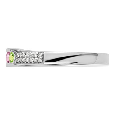 14K White Gold 0.09 ct tw Diamond Family Ring – view 4