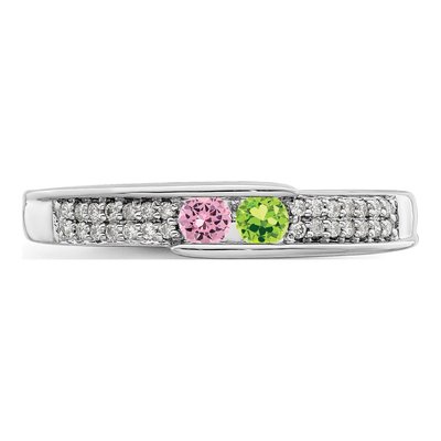 14K White Gold 0.09 ct tw Diamond Family Ring – view 5