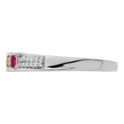 14K White Gold 1/15 ct tw Diamond Family Ring – view 4