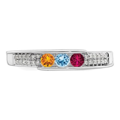 14K White Gold 1/15 ct tw Diamond Family Ring – view 5