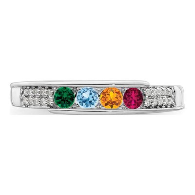 14K White Gold 1/15 ct tw Diamond Family Ring – view 5
