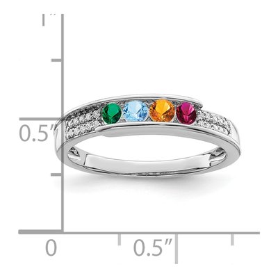 14K White Gold 1/15 ct tw Diamond Family Ring – view 6