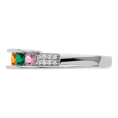 14K White Gold 1/15 ct tw Diamond Family Ring – view 4