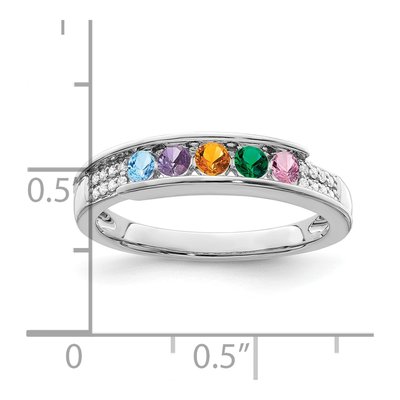14K White Gold 1/15 ct tw Diamond Family Ring – view 6