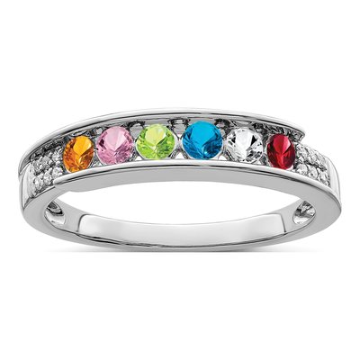 14K White Gold 1/20 ct tw Diamond Family Ring – view 2