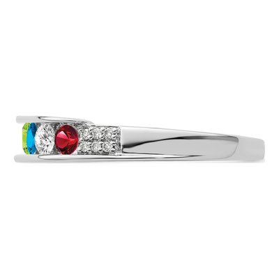 14K White Gold 1/20 ct tw Diamond Family Ring – view 4