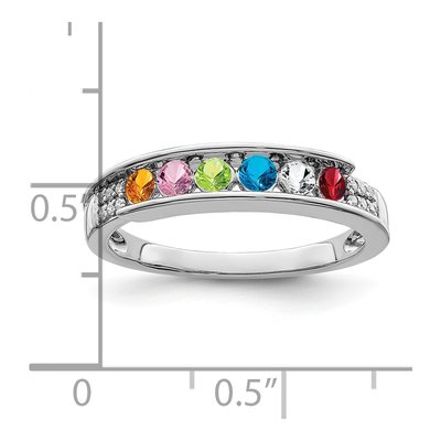14K White Gold 1/20 ct tw Diamond Family Ring – view 6