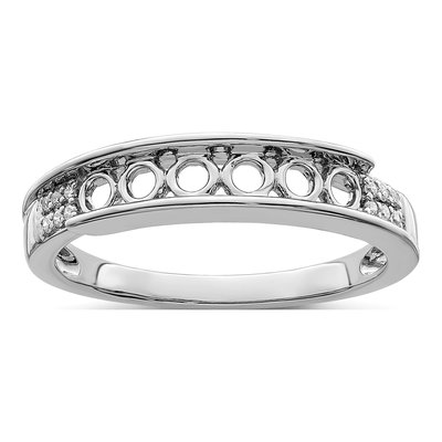 14K White Gold 1/20 ct tw Diamond Family Ring – view 7