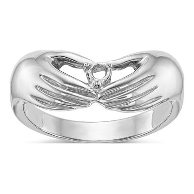 14K White Gold Family Ring Mounting
