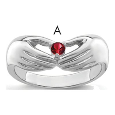 14K White Gold Personalized Family Ring