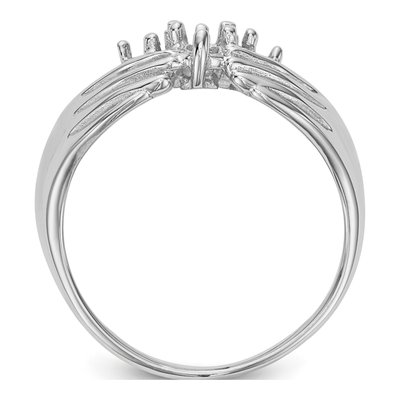 14K White Gold 4-Stone Family Ring Mounting – view 2