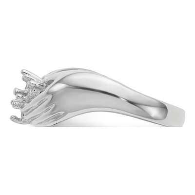 14K White Gold 4-Stone Family Ring Mounting – view 3