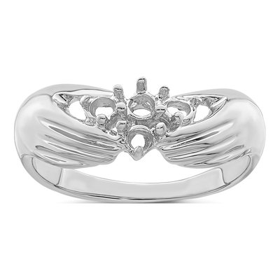 14K White Gold 4-Stone Family Ring – view 5