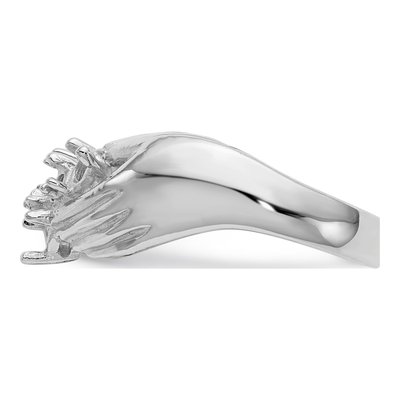 14K White Gold 5-Stone Family Ring Mounting – view 3