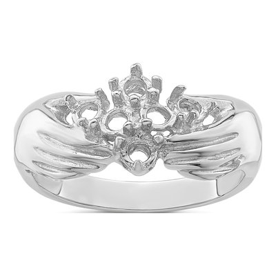 14K White Gold 6-Stone Family Ring – view 5