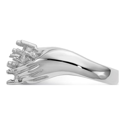 14K White Gold 7-Stone Family Ring Mounting – view 3