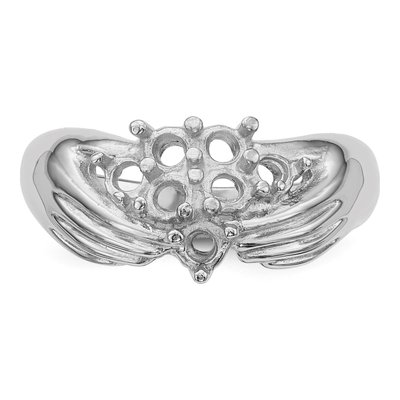 14K White Gold 7-Stone Family Ring Mounting – view 4