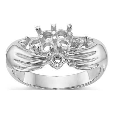 14K White Gold 7-Stone Family Ring Mounting