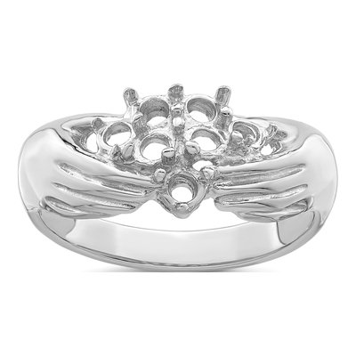 14K White Gold 7-Stone Family Ring – view 5