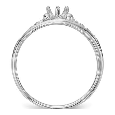 14K White Gold Family Ring Mounting – view 2