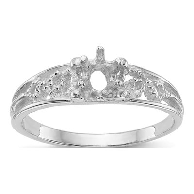 14K White Gold Family Ring Mounting