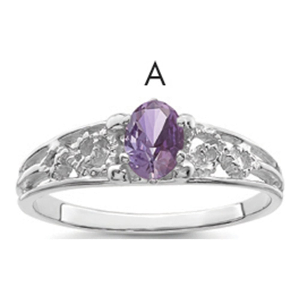 14K White Gold Personalized Family Ring