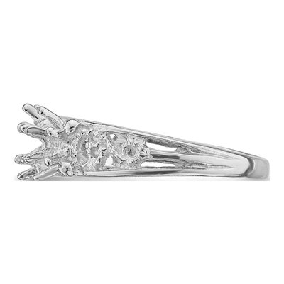 14K White Gold 3-Stone Family Ring Mounting – view 3