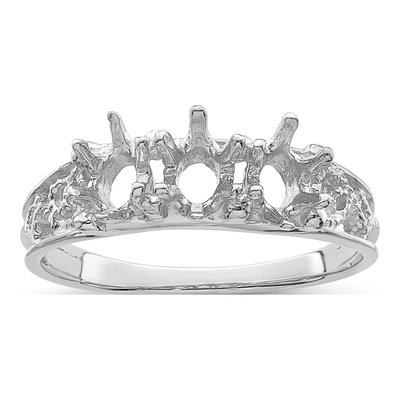14K White Gold 3-Stone Family Ring – view 5
