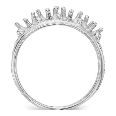 14K White Gold 4-Stone Family Ring Mounting – view 2