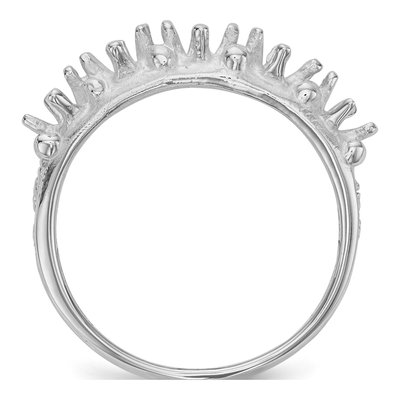 14K White Gold 5-Stone Family Ring Mounting – view 2
