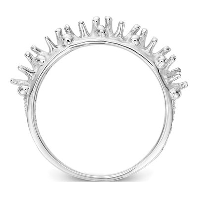 14K White Gold 6-Stone Family Ring Mounting – view 2