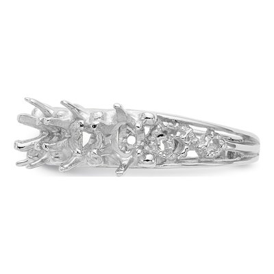 14K White Gold 6-Stone Family Ring Mounting – view 3