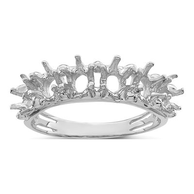 14K White Gold 6-Stone Family Ring – view 5